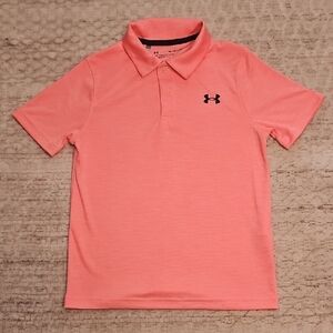Under Armour Boys' Pink Performamce Polo Shirt